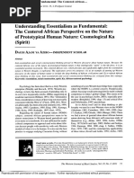 African Centered Essentialism
