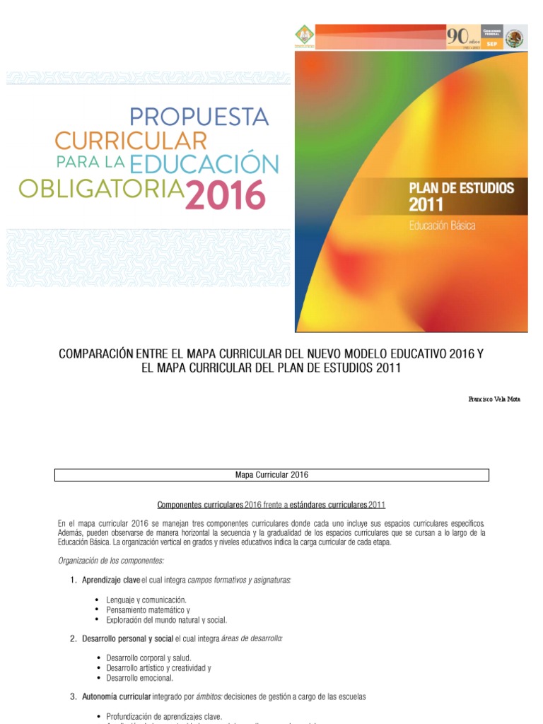 Mapa Curricular Educación Básica 2011 | PDF | Jardín de infancia ...