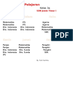 Jadwal Pelajaran