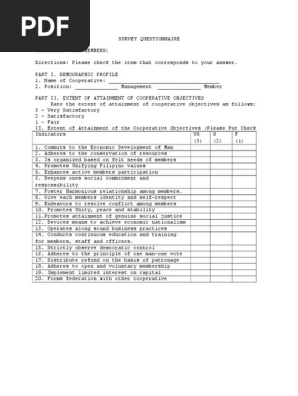 Survey Questionnaire