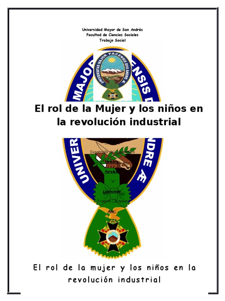 Informe Sobre El Rol de La Mujer y de Los Niños en La Revolucion ...