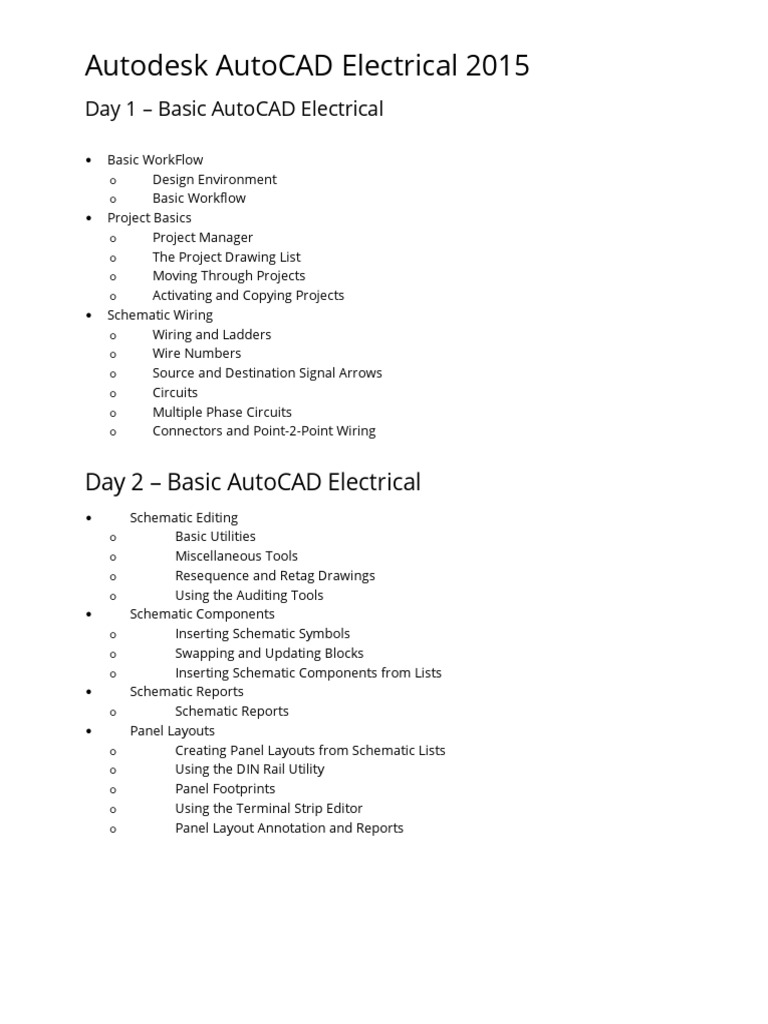AutoCAD Electrical 2015 Training Guide | PDF