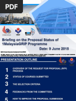 Briefing Session on Proposal Status Under 1malaysiagrip