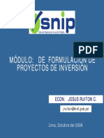 Formulación de proyectos de inversion