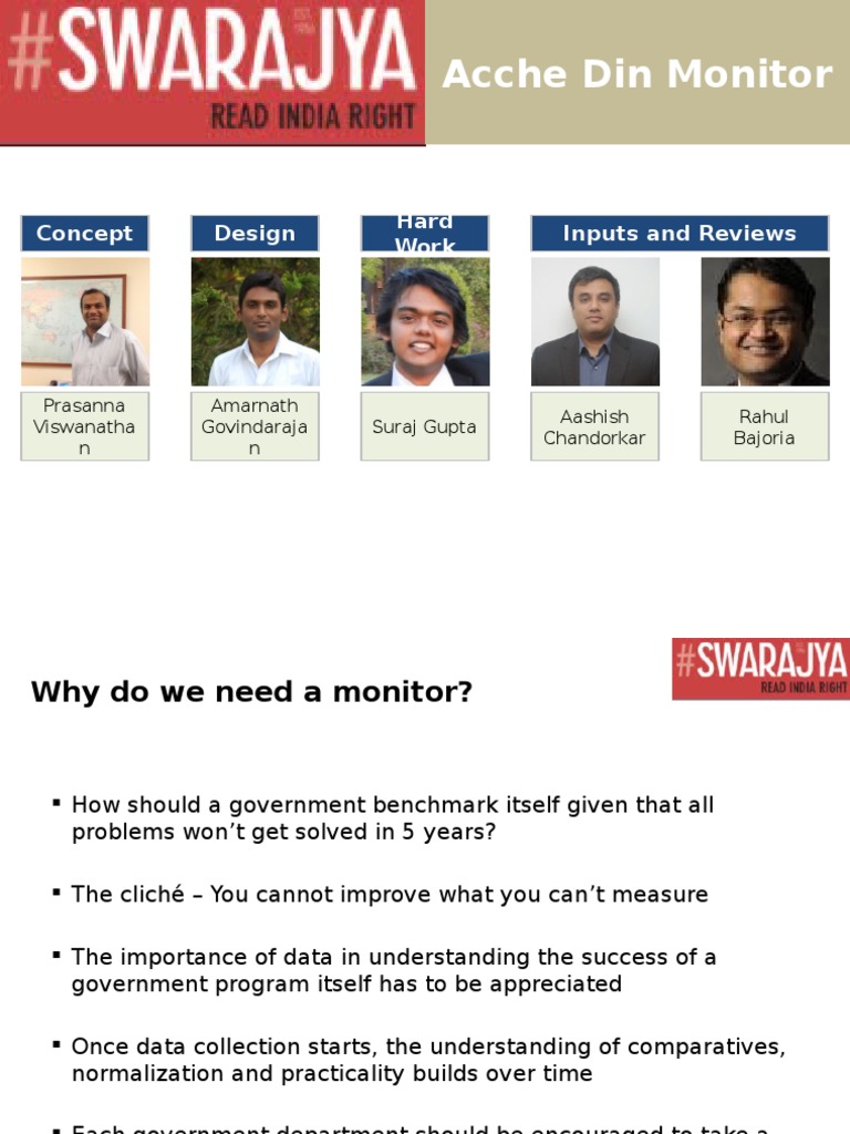 Acche Din Monitor: Government Progress Tracking | PDF