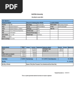 SASTRA University: Pay Slip For June 2016