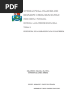 Relatório de Química - Conservação Da Massa