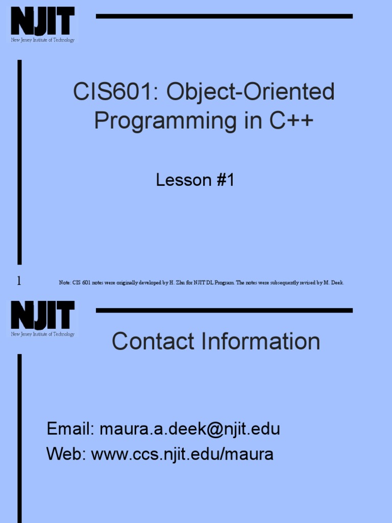 Introduction to Object-Oriented Programming in C++: Goals, Coverage ...