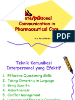 Interpersonal Communication in Pharmaceutical Care