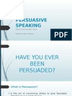 Persuasive Speaking 2