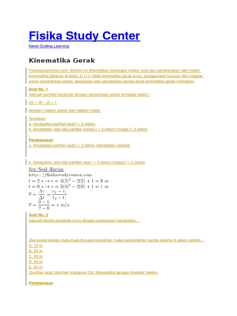 Soal Un Vektor Fisika Study Center Guru Paud