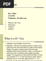 B+ Tree: by Li Wen CS157B Professor: Sin-Min Lee