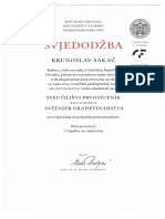 SVJEDODŽA - (B.Eng - CE) / (Univ. Bacc. Ing. Aedif.)