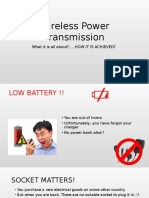 Wireless Transmission of Electricity