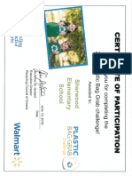 Certification of Particicpation