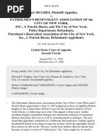 Robert Hughes v. Patrolmen's Benevolent Association of the City of New York, Inc., J. Patrick Burns, and the City of New York, Police Department, Patrolmen's Benevolent Association of the City of New York, Inc., J. Patrick Burns, 850 F.2d 876, 2d Cir. (1988)