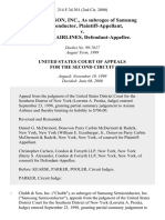 Chubb & Son, Inc., As Subrogee of Samsung Semiconductor v. Asiana Airlines, 214 F.3d 301, 2d Cir. (2000)