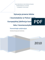 Sytuacja Prawna Lekow i Kosmetykow w Polsce i Unii Europejskiej 2010
