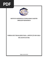 Normas de Trabalho de Final de Curso