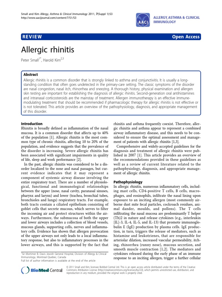 jurnal rhinitis alergi pdf  Allergen Allergy