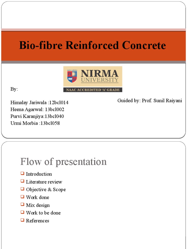 Bio-Fibre Reinforced Concrete Study | PDF | Fibers | Manmade Materials