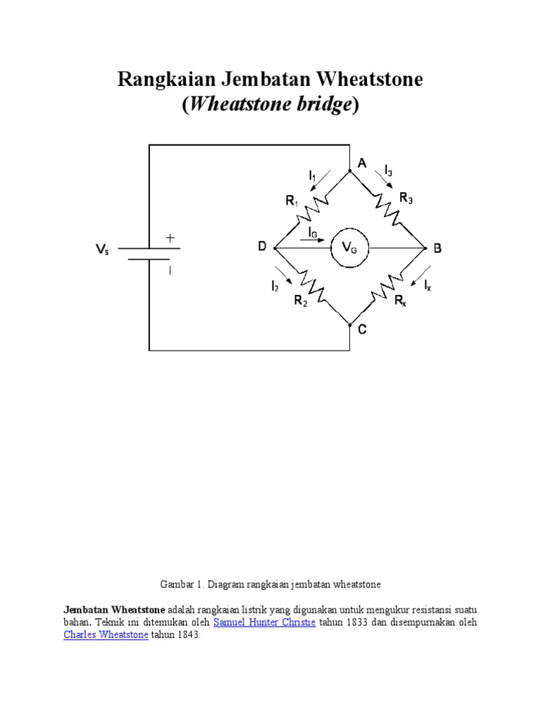 Rangkaian dan Prinsip Jembatan Wheatstone | PDF | Teknologi & Rekayasa