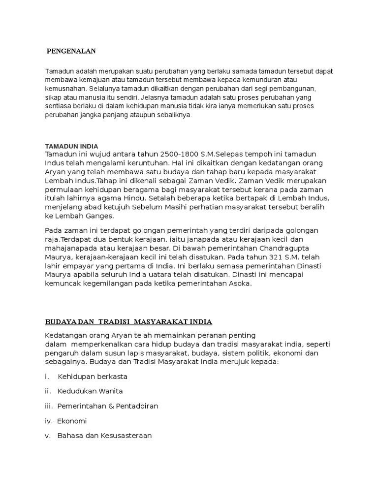 Tamadun India Pdf