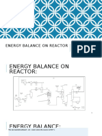 Energy Balance On Reactor
