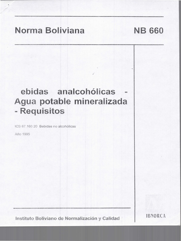 NB660 | PDF | Agua potable | Agua