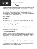 ANSI Codes - Device Designation Numbers - EEP