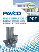 Tuberías PVC y CPVC Sch 80