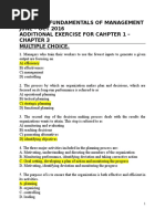 Additional Exercise MGT 162 (Chapter 1 - 3) June - Oct 2016 (Multiple Choice) Completed 2012702427