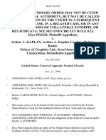 Elya Peker v. Arthur A. Kaplan, Arthur A. Kaplan Co., Inc., Reid A. Rader, Galaxy of Graphics LTD., Jewel International Corporation, 104 F.3d 353, 2d Cir. (1996)