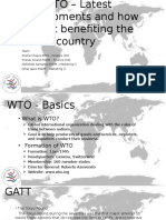 WTO - Latest Developments