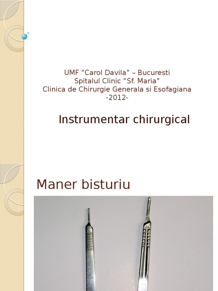 Chirurgical Instrumentar 2012 | PDF