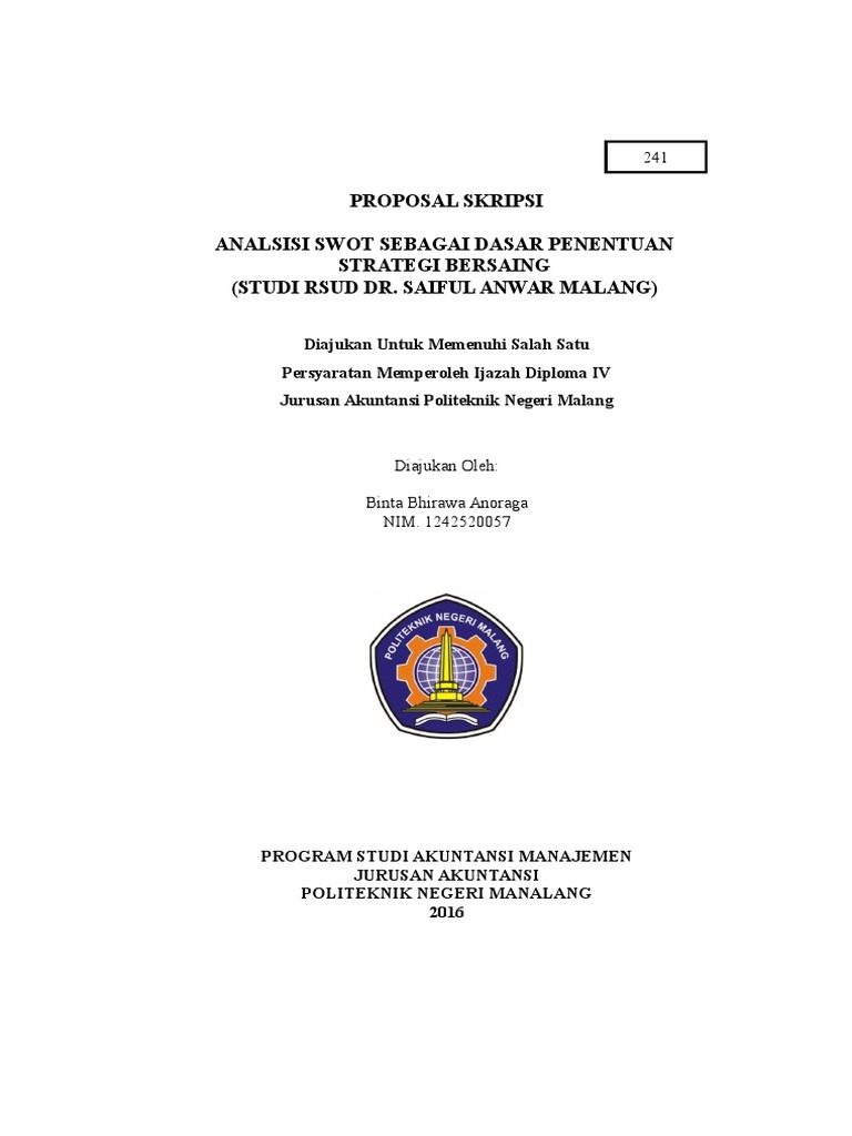 Proposal Skripsi Analisis Swot