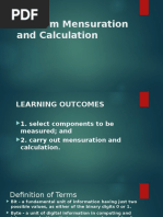 Perform Mensuration and Calculation