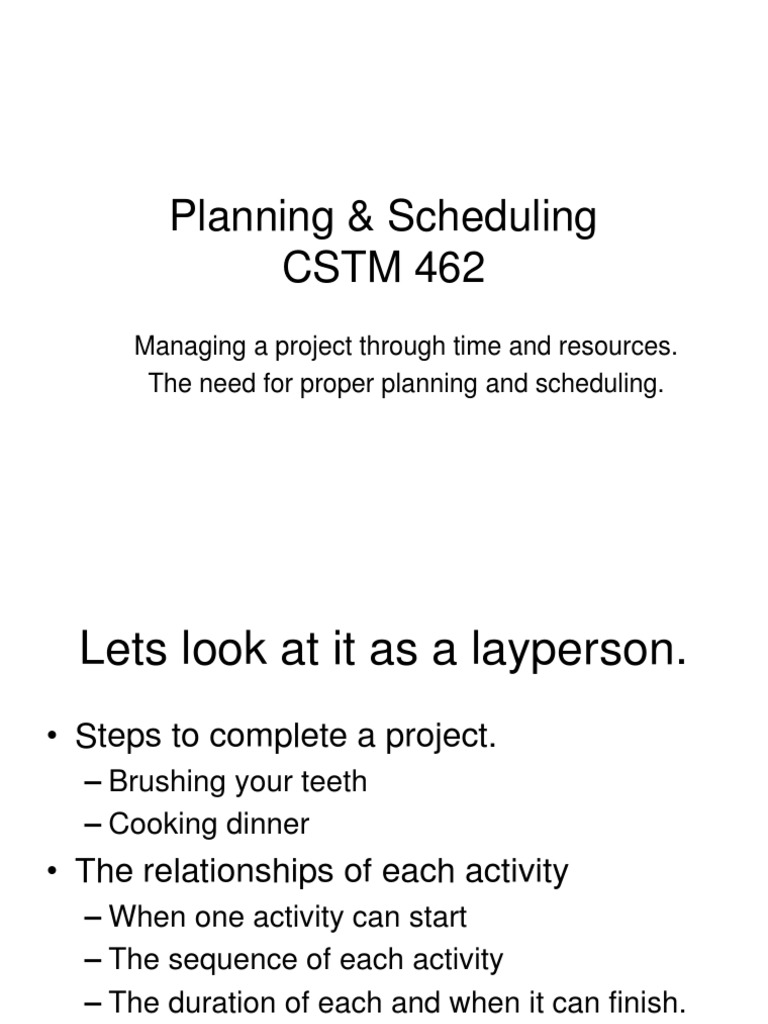 Project Planning and Scheduling Guide | PDF | General Contractor ...