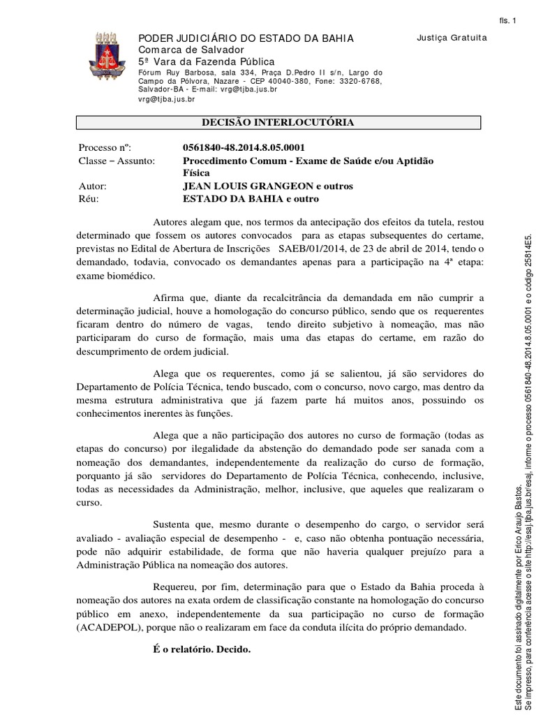 Mandado De Citação Execução Fiscal Pdf Julgamentos Estado