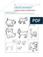 Follow The Instruction To Make An Animal Book:: Kindergarten Worksheet