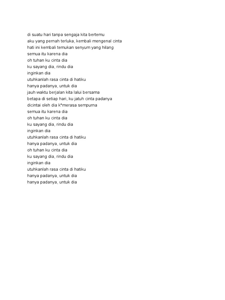 Lirik Lagu Anji Dia | PDF