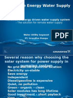 Renewable Energy on Pumping System