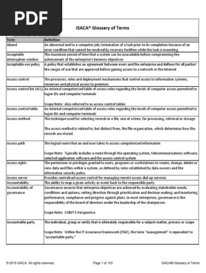 Glossary