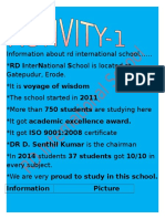 Information About RD International School