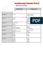 Team Africa Homelearning Calendar Term 3: We Present On Fridays