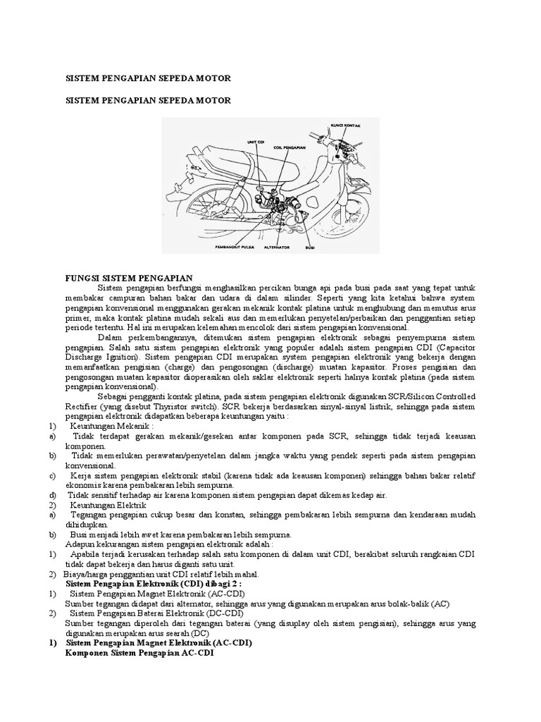 Sistem Pengapian Sepeda  Motor 