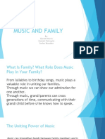 Music and Family Garrett H Hannah P Stefan W