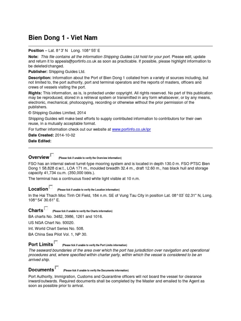 Guide To Port Entry Pdf Download