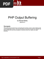 PHP Output Buffering: Synopsis