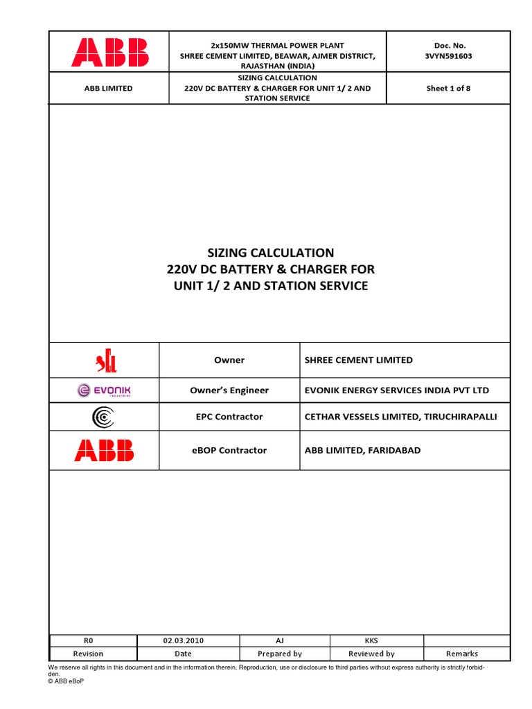 Sizing Calculation of Battery Charger PDF Battery Charger Direct